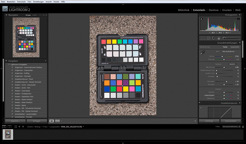 Foto zum Blogartikel - Kamerakalibrierung - Colorchecker von X-Rite