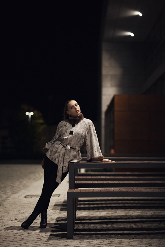 Foto zum Blogartikel - Fotoshooting bei Nacht - Mit Julia an der Fachhochschule