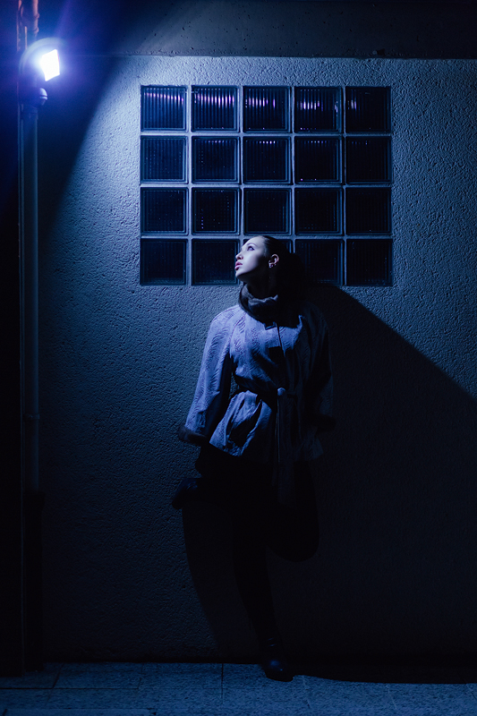 Foto zum Blogartikel - Fotoshooting bei Nacht - Mit Julia an der Fachhochschule
