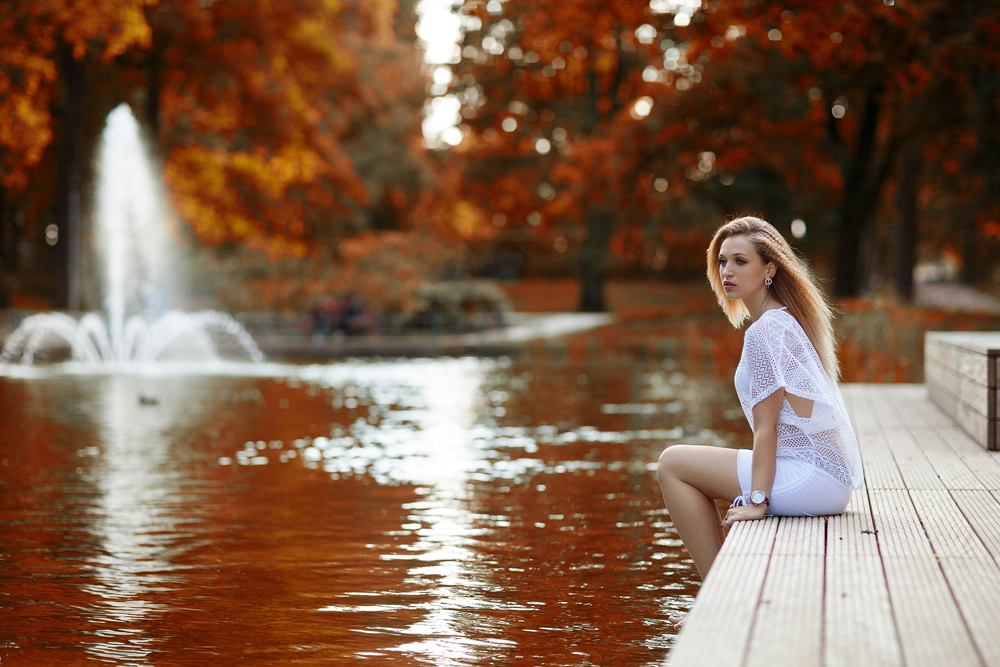 Portrait von Julia im Schlosspark Fulda