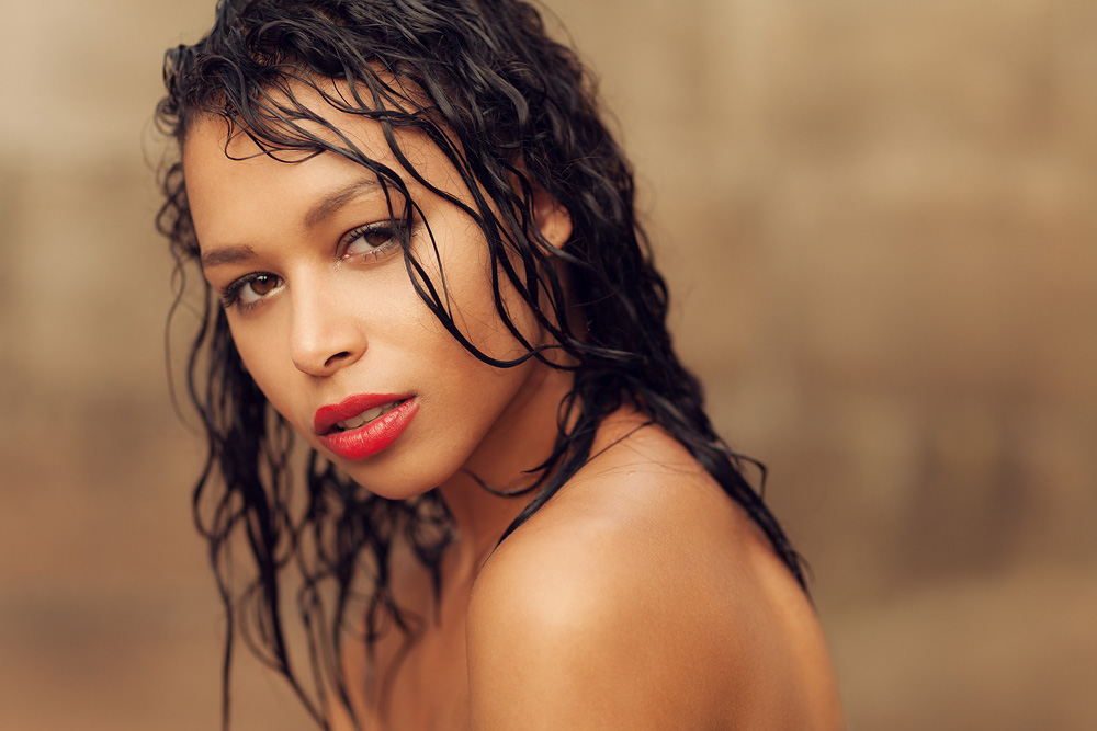Portrait von Chanell mit nassen Haaren