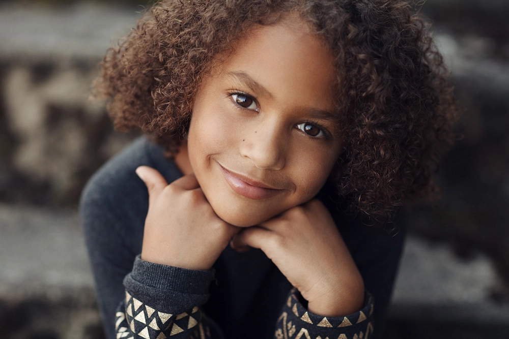 Portrait von einem siebenjährigen Kind