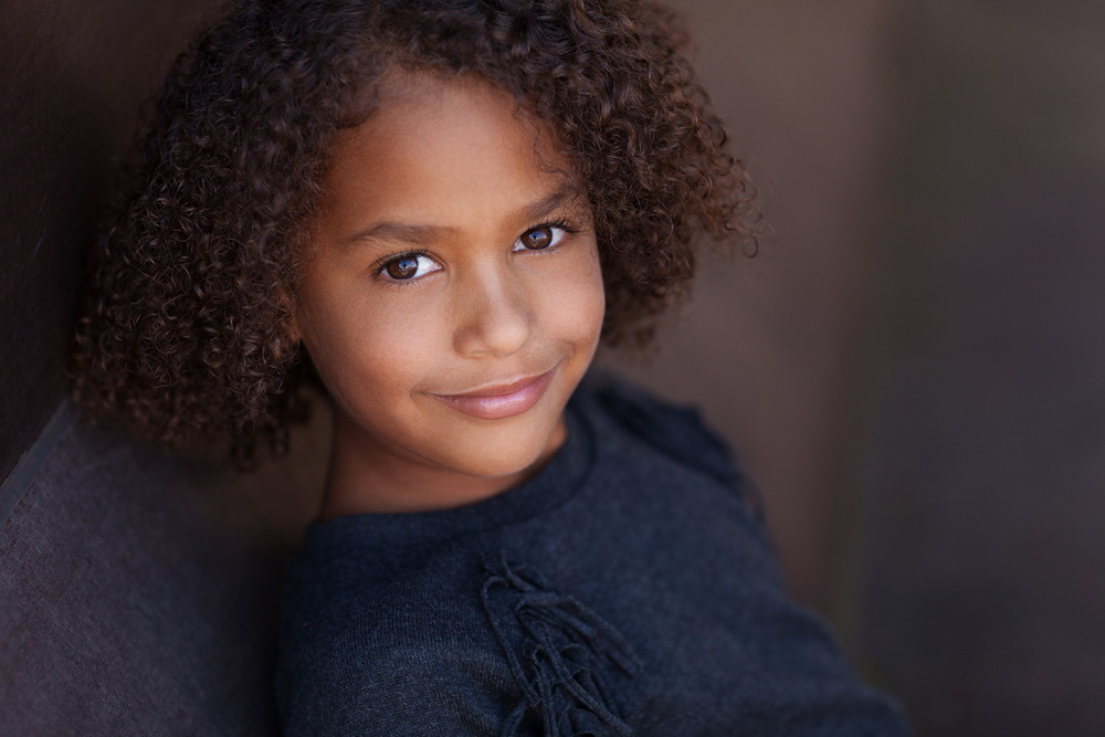 Kinderportrait, siebenjähriges Mädchen