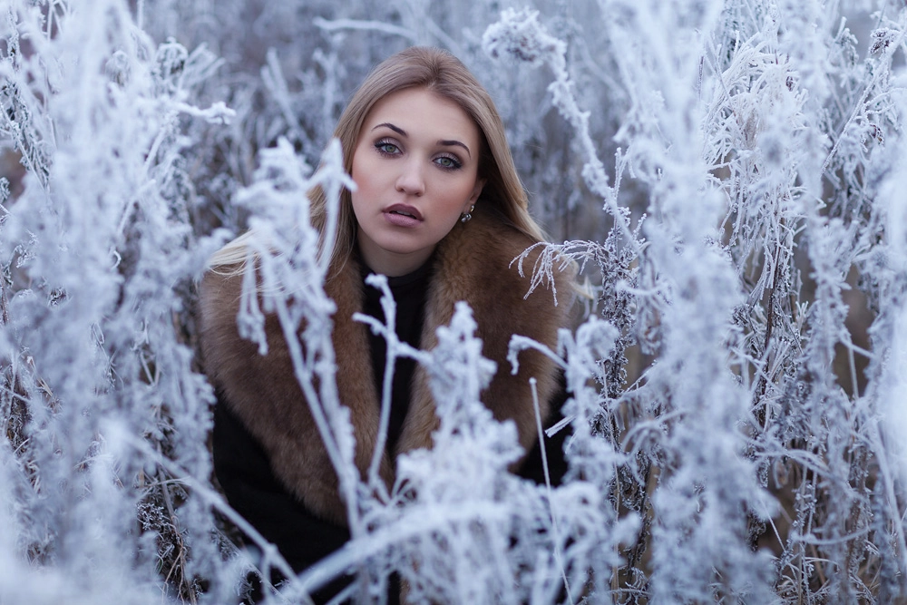 Portrait im Schnee