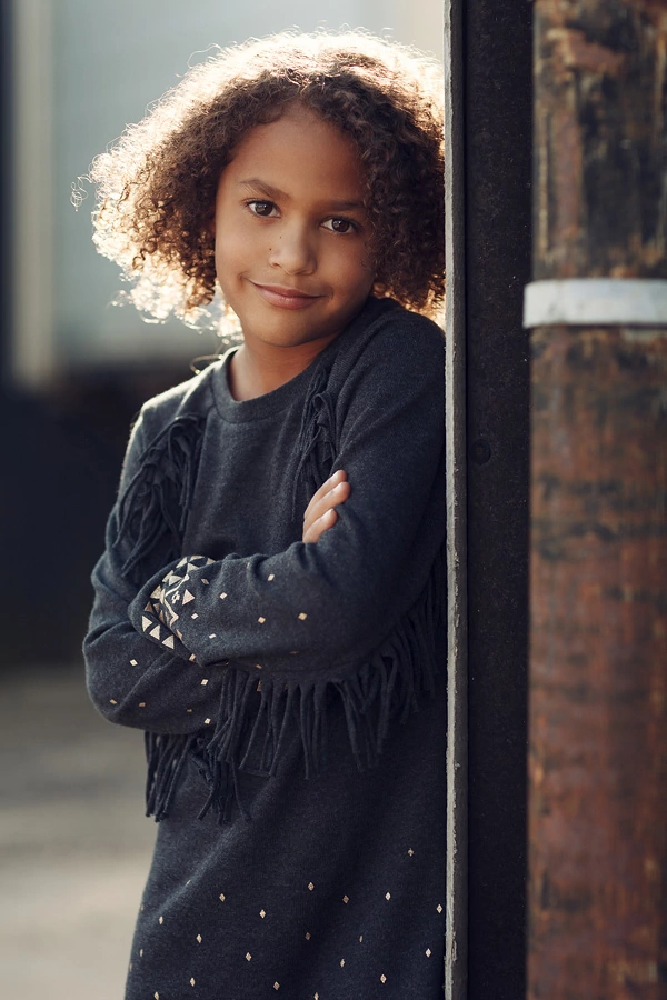 Portrait von einem siebenjährigen Mädchen