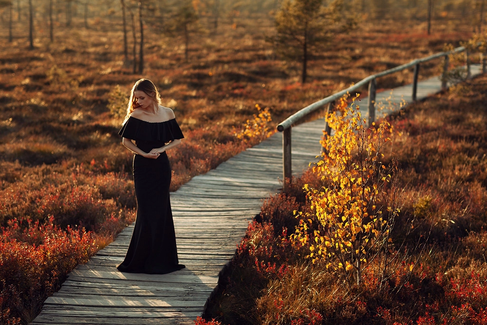 Mit Madeline im Schwarzen Moor in der Rhön